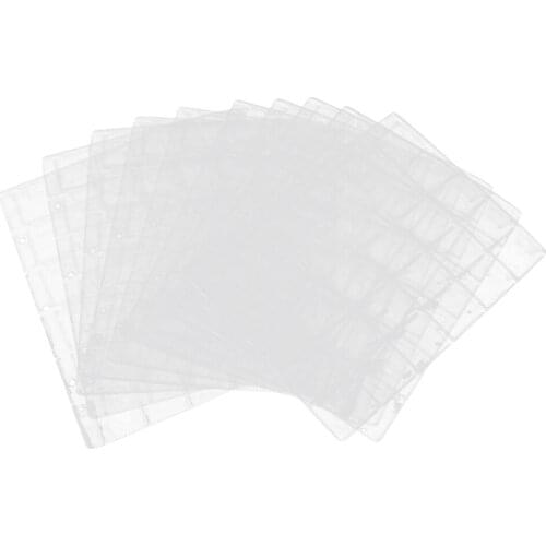 10 Pages with 300 Pockets Storage Coin Medallions Album Sleeves for Collectors, Protecive Coins Capsules Display Organizer