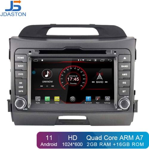 JDASTON Android 10.0 Car DVD Player For KIA Sportage 3 2010-2012 2013 2014 2015 Multimedia GPS Navigation 2 Din Car Radio Stereo