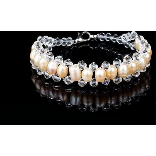 Natural freshwater pearl bracelet does not fade Korean student silver jewelry simple wild bracelet net red wild jewelry