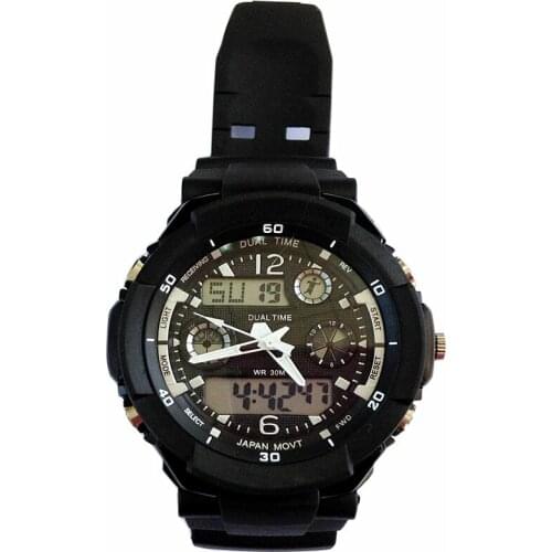 2018 Fashion New Mens Digital Wristwatches Mens Sport Watches 3Bar Waterproof Clock Dual Display Analog Quartz Watches Saati