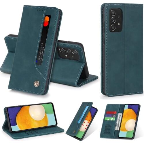 Case For Samsung Galaxy A52 4G 5G A526 6.5 A 52 On Flip Cover Phone Bag Case Book Style Leather Wallet Magnetic Card Holder Etui