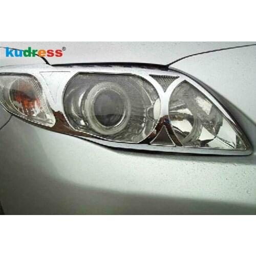 For Toyota Corolla 2010 2011 ABS Chrome Front Headlight head lights Lamp Cover Hood Protective Trim Auto Accessories 2pcs