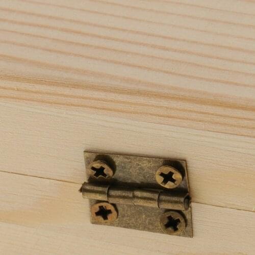 Natural Unfinished Wood Storage Box Pencil Case For Kids Toys DIY Crafts Art