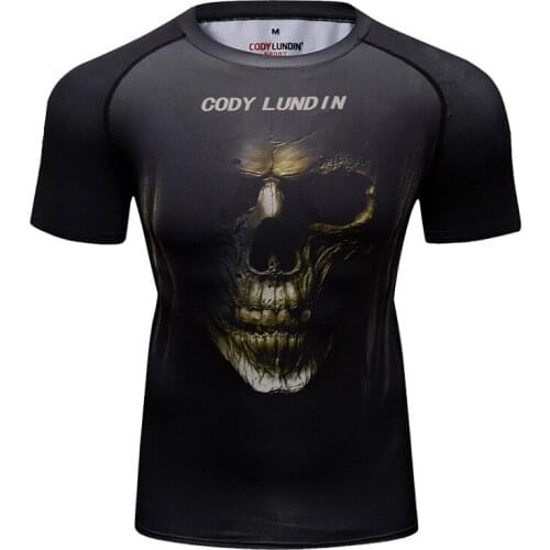 Summer New Mens Digital Printed Short Sleeve T Shirt Breathable Tops Round-Neck Gym Running Fitness Sports Jerseys Breathable