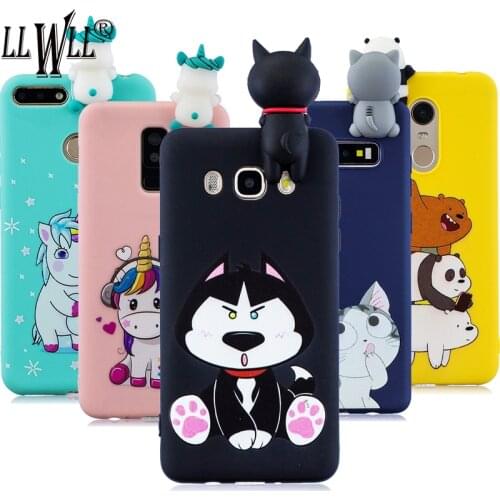 Husky Cat Toy Cartoon Case For Samsung Galaxy J3 J5 J7 2017 2016 J4 J6 Plus Prime J8 2018 Doll Silicone Cover For Samsung J3 J4