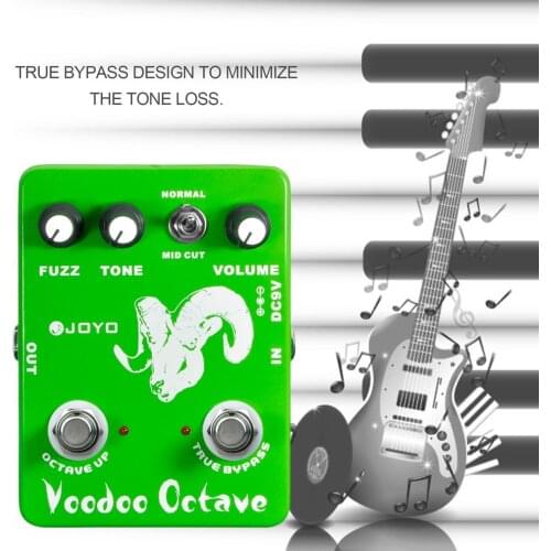 JOYO JF-12 Voodoo Octave Fuzz Effect Guitar Pedal Electric Bass Dynamic Compression Effects True Bypass Guitar Accessory