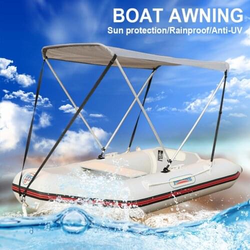 Kayak Awning Canopy Multifunctional Foldable Boat Tent Top Cover Inflatable Boat Kayak Accessories UV Protection Boat Awning