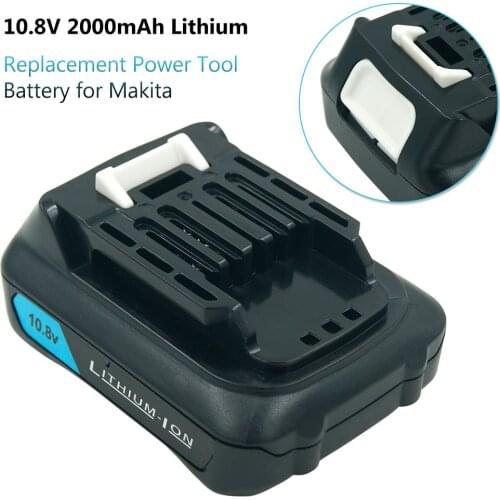 2000mAh 12V Max CXT Lithium-Ion Rechargeable Battery for Makita BL1021B BL1041B BL1015B BL1020B BL1040B DC10WD Cordless Drills