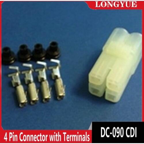 Longyue 10 Kit 4 Pin Connector with Terminals Seals for DC-090 CDI