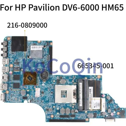 KoCoQin laptop Motherboard For HP Pavilion DV6 DV6-6000 DV6T-6000 665345-001 665345-501 216-0809000 HM65 Mainboard