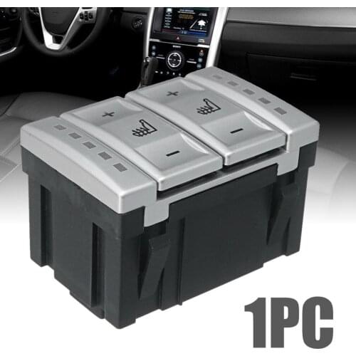 Mayitr 1pc Car Heated Seat Button Switch Silver Black BS7T19K314AB For Ford Mondeo MK4 Galaxy MK3 S-MAX