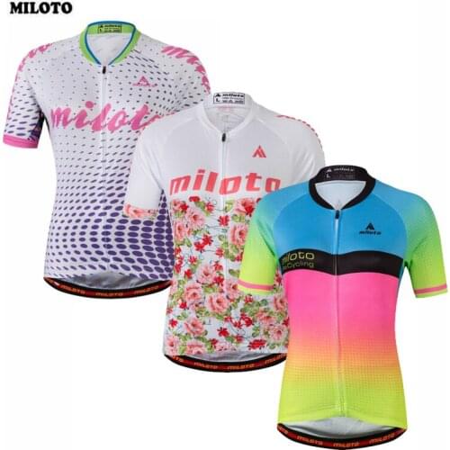 MILOTO Team Women Cycling Jersey Bike Bicycle Wear Ropa Ciclismo Girls Breathable Clothing Tops S-4XL