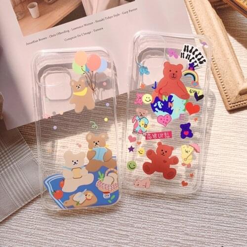 Influencer Retro Bear Cute Jennie Phone Case for Apple IPhone 11 Pro X XS Max XR SE 2020 7 7 Plus 8 6s Plus 7Plus Silicone Cover