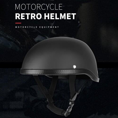 Motorcycle Half Helmet Retro Style Universal Washable Motorcycle Helmet One Size Black ABS Cotton Plastic Cap For Motorcyclist
