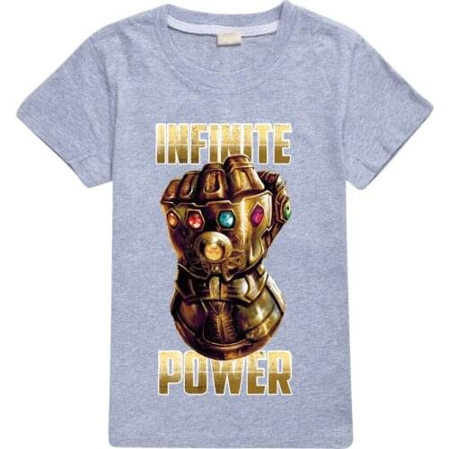 Avengers: Endgame Summer Kids' Short Shirt Infinity Gauntlet Printing Short-sleeved Outfits Top Cute T Shirts Boys Child Tees