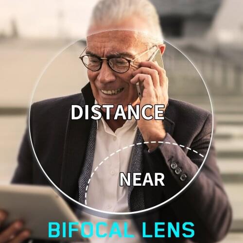 Multifocal Bifocal Prescription Lenses Aspheric 1.56 1.61 1.67 Optical Myopia Hyperopia Resistance Near Middle Far Lens CR-39