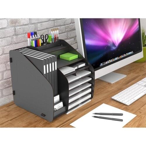 Design OTTO Modest 6 Color A4 Letter Shelf Desktop Organizer U142