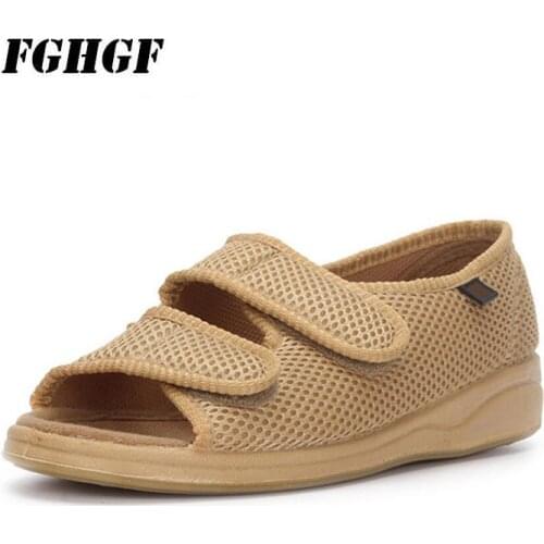 Diabetes widened shoes for the elderly Adjustable size shoes with thumb valgus deformity after fat and swelling of feet