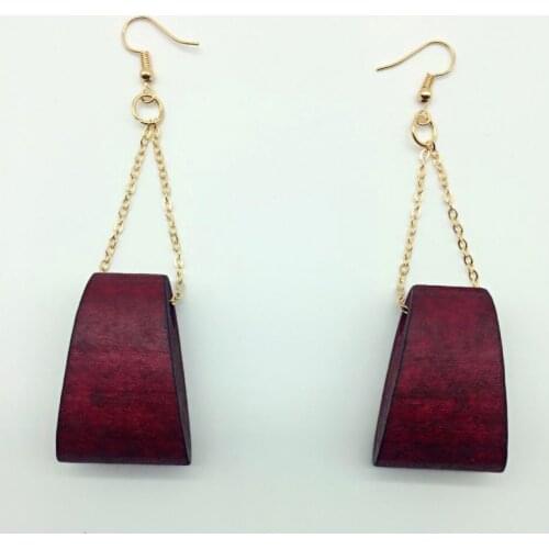 Pair good quality Latest new arrival handmade wood earrings