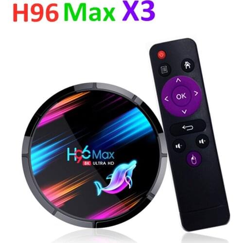 Smart Tv Box H96 Max X3 Android 9.0 Set Top S905X3 Quad Core 5G WiFi H.265 HD H96Max Media Player X3 1000M Voice Backlit Remote