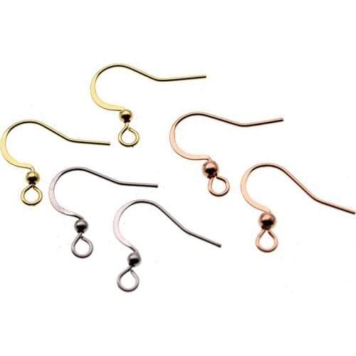 50pc 16x18mm DIY Earring Jewelry Findings Stainless Steel Earrings Hooks Ear Wires for Jewelry Making Craft Handmade Accessories