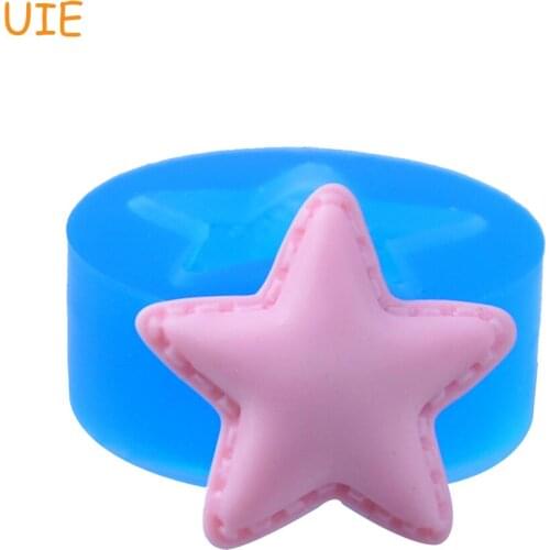 PYL665U 22.4mm Star Silicone Push Mold - Fondant, Cake Topper, Cookie Biscuit, Gum Paste, Resin Clay, Candy, Jewelry Making