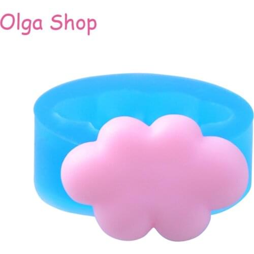 PYL672 25.8mm Cloud Silicone Mold - Fondant Cupcake Topper Candy Chocolate Jewelry Charm Pendant Necklace Earring Soap Mould