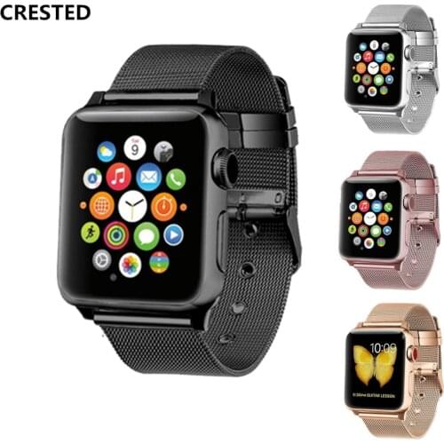 Milanese Loop For Apple Watch band pulseira apple watch 5 4 band 44mm 40mm 42mm 38mm iwatch correa stainless steel bracelet belt