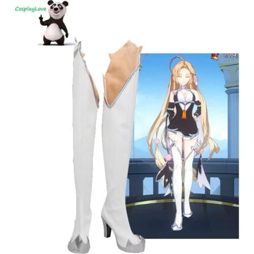 CosplayLove Lord of Heroes Lumiere Cosplay Shoes Black Long Boots PU Leather Custom Made For Boys Girls