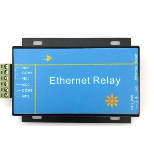 2 way Ethernet network relay module IP remote access controller intelligent smart home industrial grade Support MODBUS TCP
