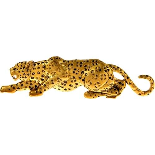 CINDY XIANG New Arrival Alloy Cute Leopard Brooches For Men Vivid Wild Animal Pins Brooch Coat Jewelry 2-color Christmas Gift