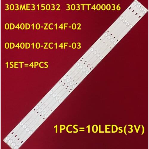 1set=4pcs LED backlight strip for T C L 40" TV L40F3302B LE40F16 0D40D10-ZC14F-03 035-400-3528-D 303ME315032 303TT400036