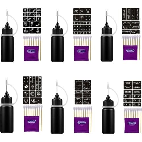 Temporary Tattoo Ink Natural Long Lasting Organic Jagua Fruit Gel/Ink No Chemicals No Alcohol 10Ml Tattoo Stickers