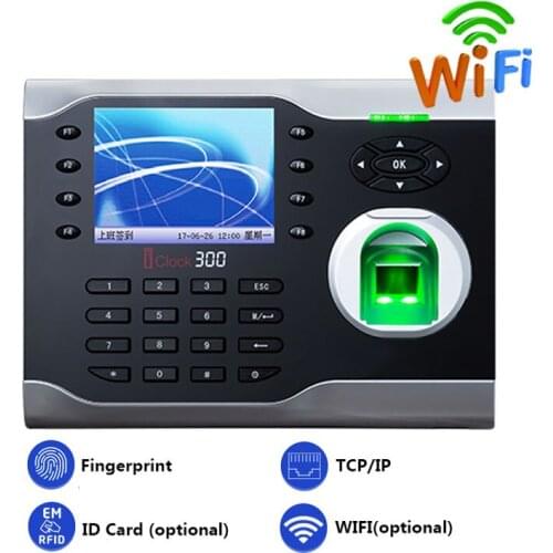 ZK iClock300 TCP/IP USB Biometric Fingerprint Time Clock Office Attendance System Recorder Employee Machine Free Software SDK
