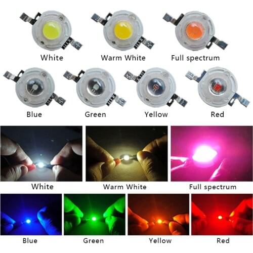 100pcs LED CREE 1W 3W Watt LED Lighting Diode Headlight Power LED LED Flashlight For Downlight Projector LED Lamp Bulb DIY