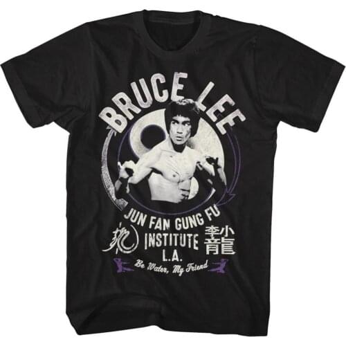 2019 Fashion Summer T-shirt Bruce Lee Jun Fan Gung Fu Institute LA Adult T Shirt Martial Arts Casual Short Sleeve