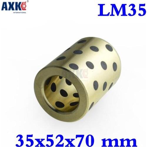2019 Real New Brass Thrust Bearing 35x52x70 Mm Linear Graphite Copper Set Bearing Bushing Oil Self-lubricating Jdb Lm35uu Lm35