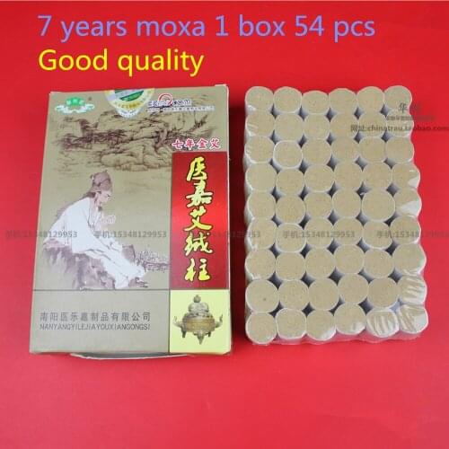 7 year 54pc medical handmade Moxa bar tube small pure Moxa sticks carry moxibustion for slimming Moxa beauty Body Treatment Pain