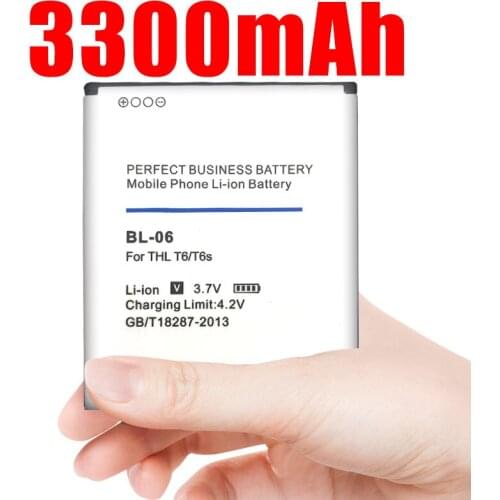 3300mAh BL-06 Battery for THL T6s T6 Pro T6C Mobile Phone Battery
