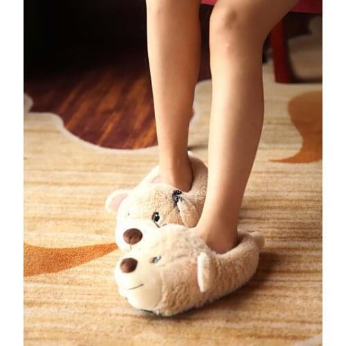 Bowknot Dog Timber Land Shoes Men Women Custom Slippers Special Fur Slippers Winter Slippers Home Slippers Children Indoor