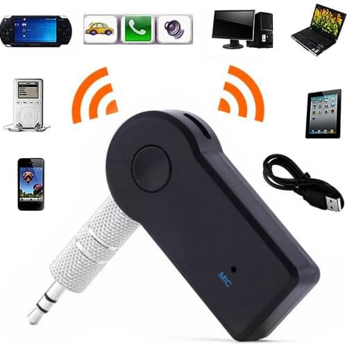 Bluetooth Receiver 3.5mm AUX Audio Plug Wireless Transmitter Music Adapter For MP3 Car Speaker Headphone Hands Free Call