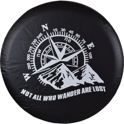 14" 15" 16" 17" Inch PVC Leather Spare Tire Cover Case Bag Pouch Protector For Jeep Camper Travel Trailer RV SUV Truck Pickup