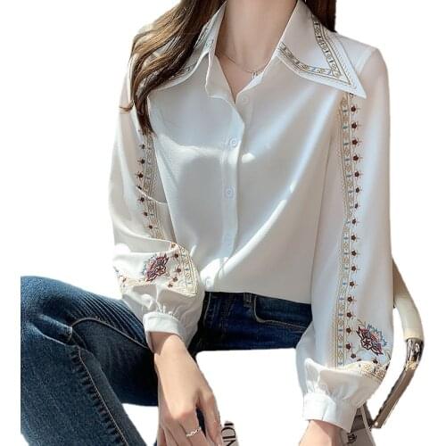 Женские рубашки с вышивкой DIANRUO China At AliExpress