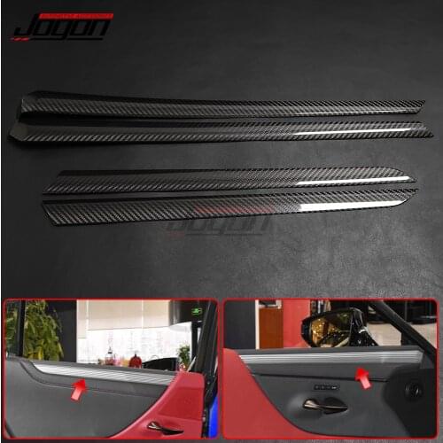 For Lexus ES XZ10 ES200 ES250 ES300h ES350 2019-2021 Carbon Fiber Interior Side Door Board Strip Molding Decoration Cover Trim