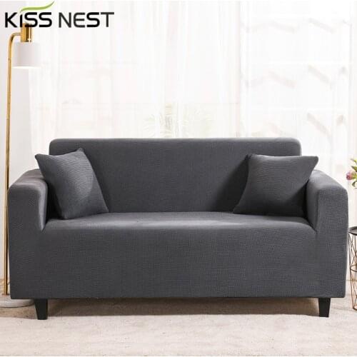 Plaid Fleece Sofa Cover Elastic Non-slip Living Room Chaise Longue Corner Couch Cover L Shaped Universal 1 2 3 4 Seater