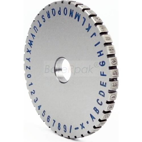 Dot stamping machine letters wheel,BateRpak dotted marking wheel parts,Font height 3/4/5/6mm choose one,price for wheel only