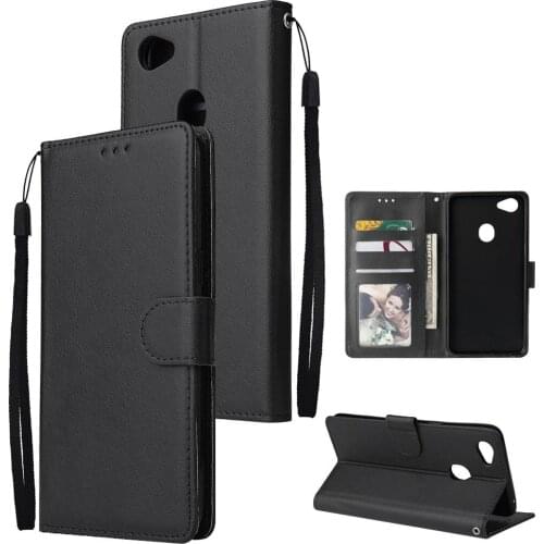 Mobile Phone Cover For OPPO F7 Wallet-type PU Leather Protective Phone Case With Buckle & 3 Card Position