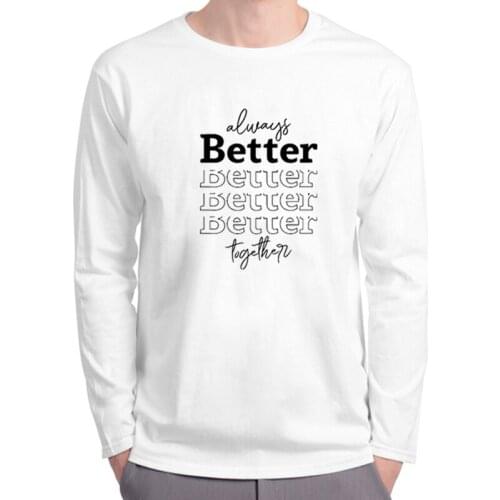 TARCHIA Mens T-Shirts 2021 Better Spring Autumn Men T Shirt Funny Printed Casual Long Sleeve Cotton O-Neck Tees Tops Homme