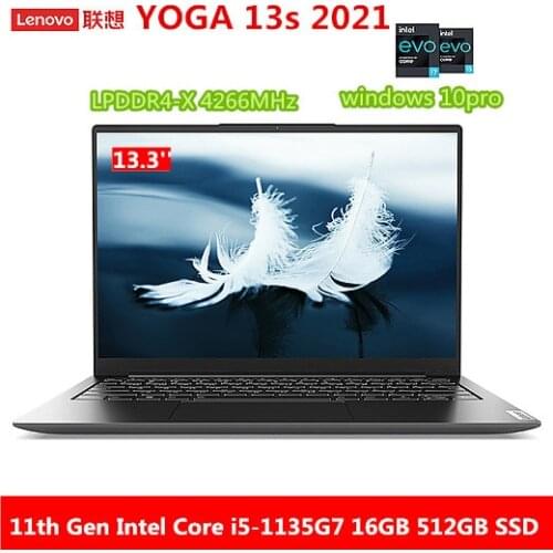 Lenovo Yoga 13s 2021 Laptop i5-1135G7 16GB LPDDR4-4266MHz 512GB SSD 90Hz 2.5K HD Screen Dual ThunderBolt4 WIFI 6 Windows 10