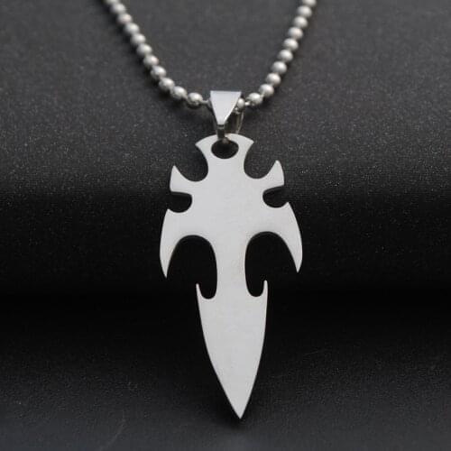 New stainless steel arrow dart charm pendant necklace weapon sea god trident lucky super hero sword dart titanium steel jewelry